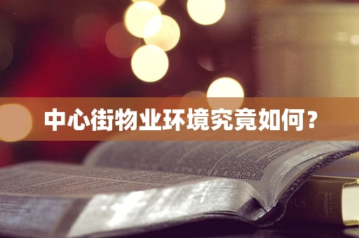 中心街物业环境究竟如何？