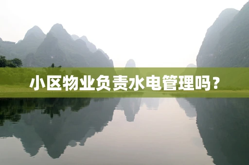 小区物业负责水电管理吗？