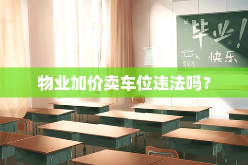 物业加价卖车位违法吗？