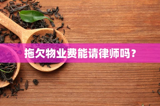 拖欠物业费能请律师吗？