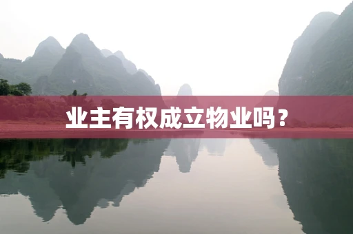 业主有权成立物业吗？