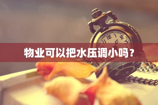 物业可以把水压调小吗？