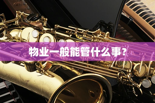 物业一般能管什么事？