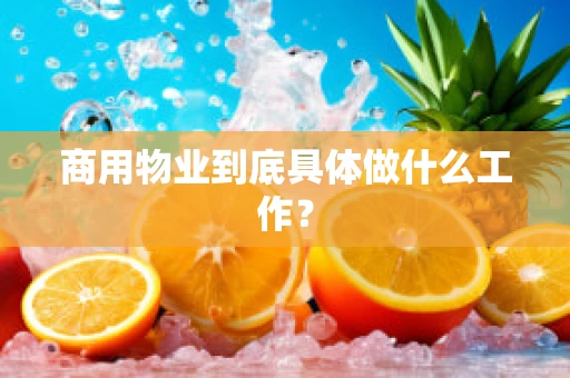 商用物业到底具体做什么工作？