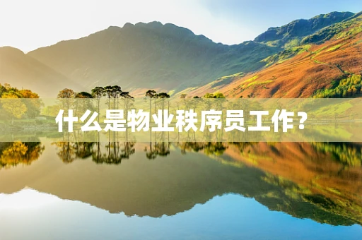 什么是物业秩序员工作？