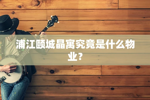 浦江颐城晶寓究竟是什么物业？