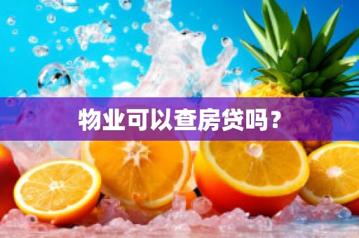 物业可以查房贷吗？
