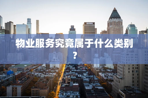 物业服务究竟属于什么类别？