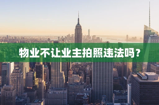 物业不让业主拍照违法吗？