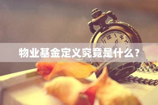 物业基金定义究竟是什么？