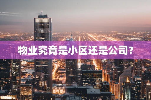 物业究竟是小区还是公司？