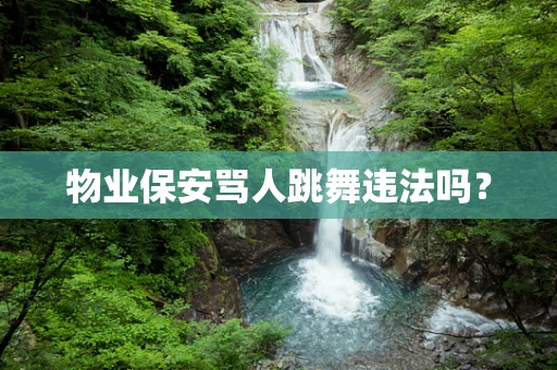 物业保安骂人跳舞违法吗？