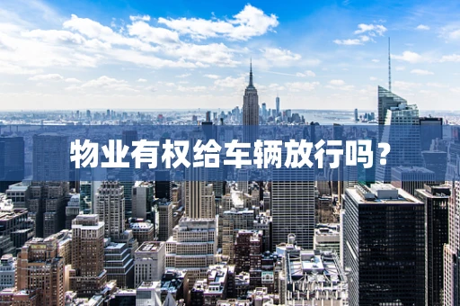 物业有权给车辆放行吗？