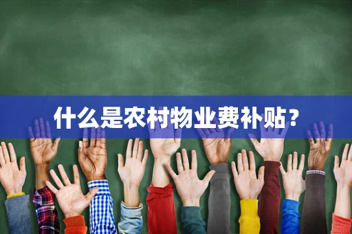 什么是农村物业费补贴？