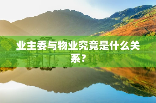 业主委与物业究竟是什么关系？