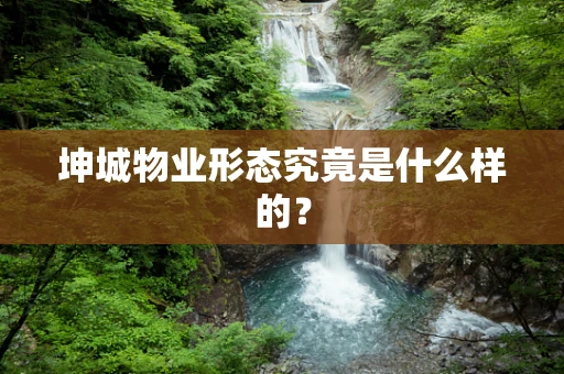 坤城物业形态究竟是什么样的？