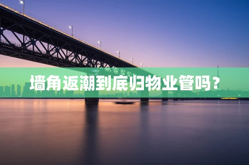 墙角返潮到底归物业管吗？