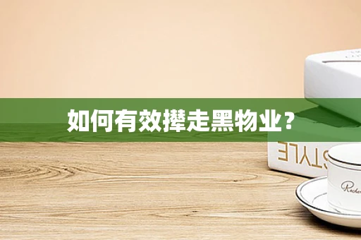 如何有效撵走黑物业？