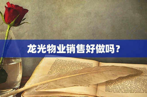 龙光物业销售好做吗？