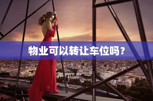 物业可以转让车位吗？