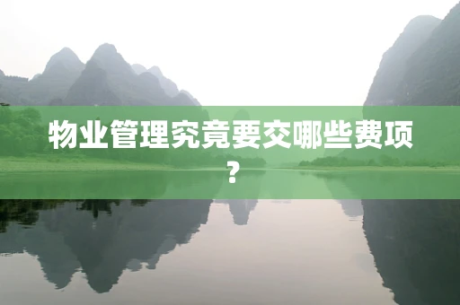 物业管理究竟要交哪些费项？