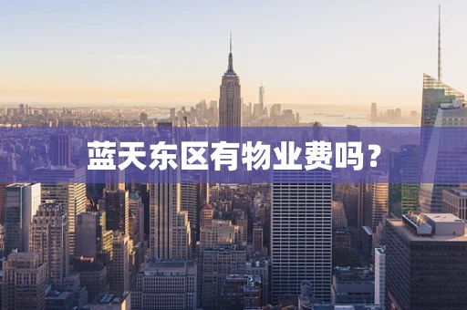 蓝天东区有物业费吗？