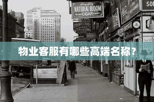 物业客服有哪些高端名称？