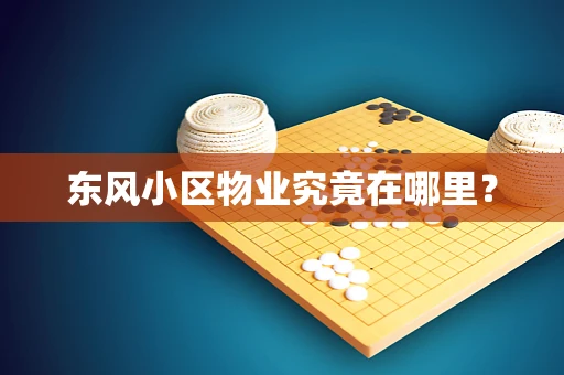 东风小区物业究竟在哪里？