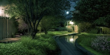 夜晚物业区域有风景吗？